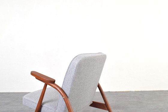 Sillón Lounge Polaco Mid-Century, años 60. – Fabryka Mebli Giętych in Radomsko, Sillones, Textile, Wood (photo 11 of 11)