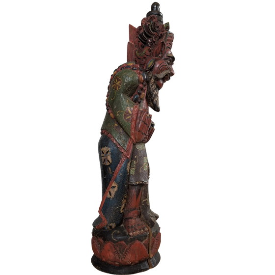 Statua di guardiano del tempio intagliata a mano (Dvarapala) – Sculture, Aziatisch (photo 4 of 10)