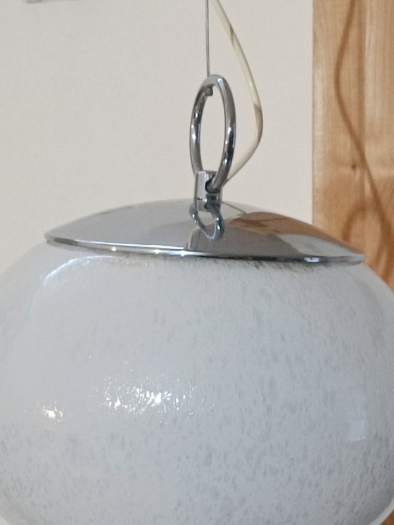Image 1 of Lampe suspendue verre Murano par Mazzega 1970s