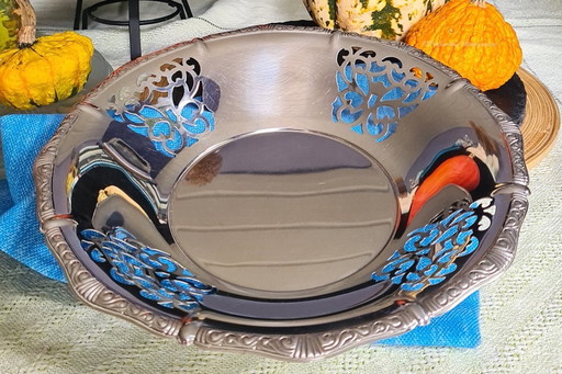 1x Alessi  klassieke schaal 18/10 stainless steel – broodmand 