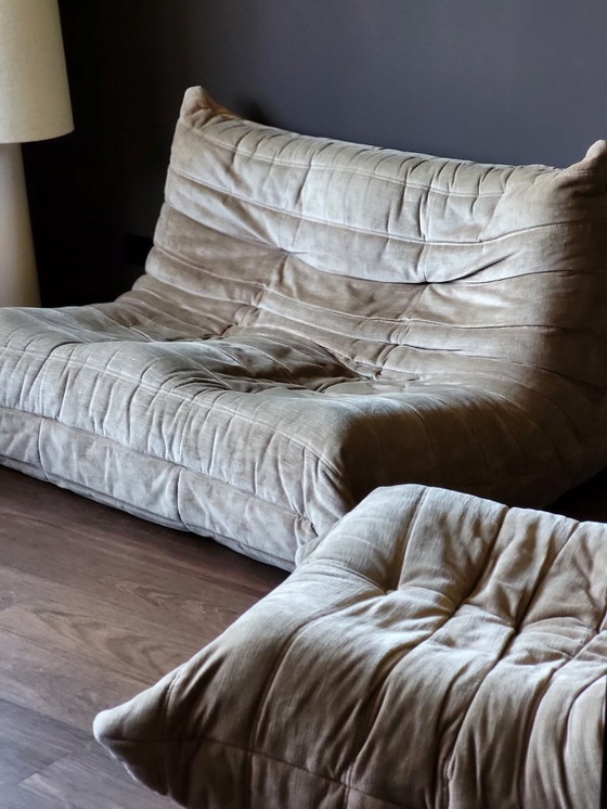 Image 1 of Set of 2 Togo armchairs Ligne Roset (2-seater + 1-seater)