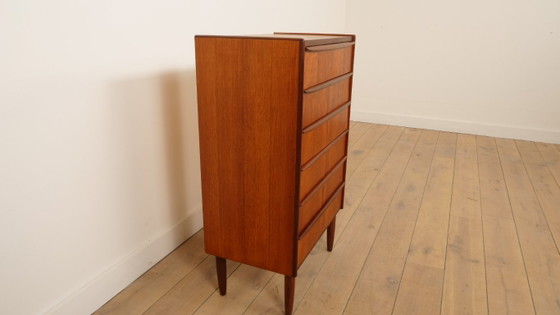 Cassettiera danese vintage | Teak | 6 cassetti | 105 cm – Cassettiere, Wood (photo 5 of 9)