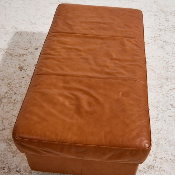 Image 1 of MK11156 Ottoman with leather upholstery