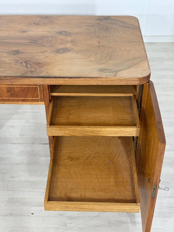 Image 1 of Beautiful Art Deco desk / vintage office desk / work table / table