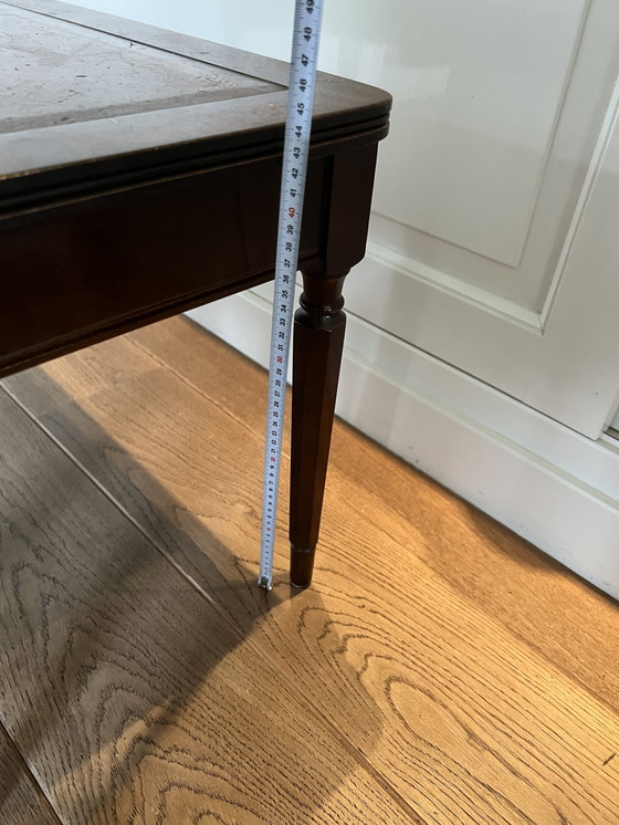 Image 1 of Classic nest of three side tables with leather top