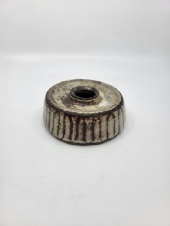 Image 1 of Brutalist style glazed stoneware vase