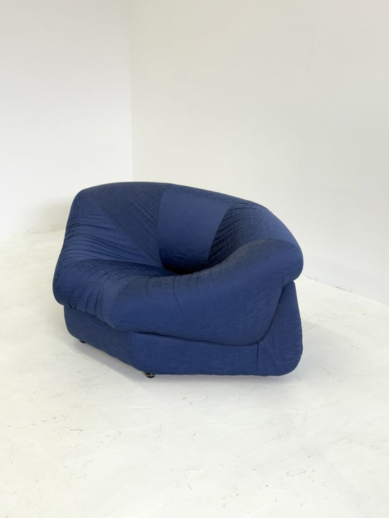 Image 1 of Modular Sofa / Armchairs Space Age Set in Blue by Airborne
