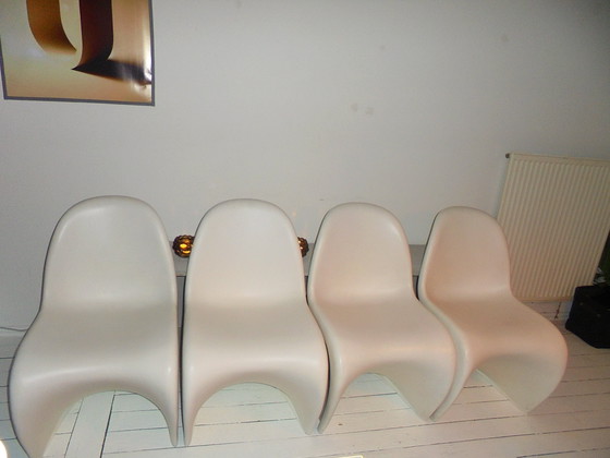 Image 1 of 4x Verner Panton Chaises Panton blanches