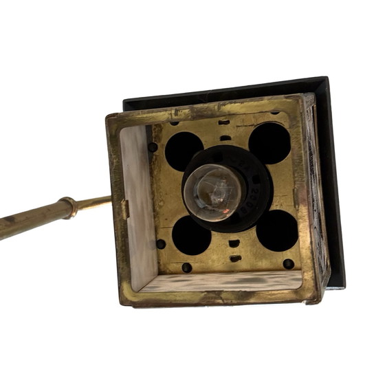 Image 1 of Vintage table lamp in Art Deco Style - Stained glass shade and decorative base - Ca. 1960’s - Ukraine - Available as set