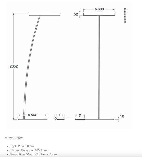Image 1 of Occhio Mito Raggio LED lampadaire design noir/bronze