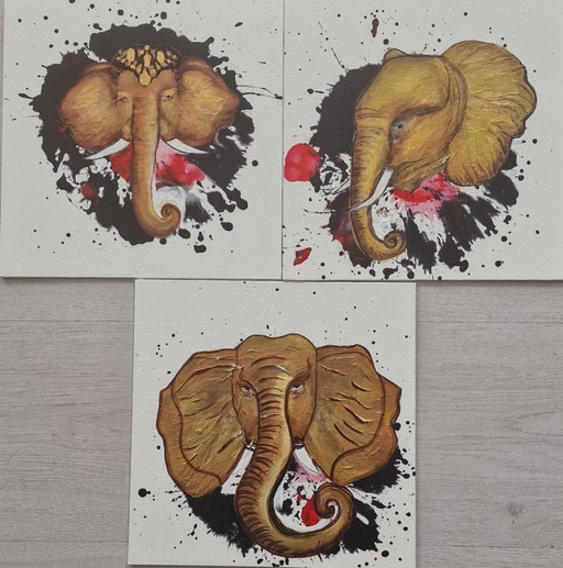 Elefantenporträts