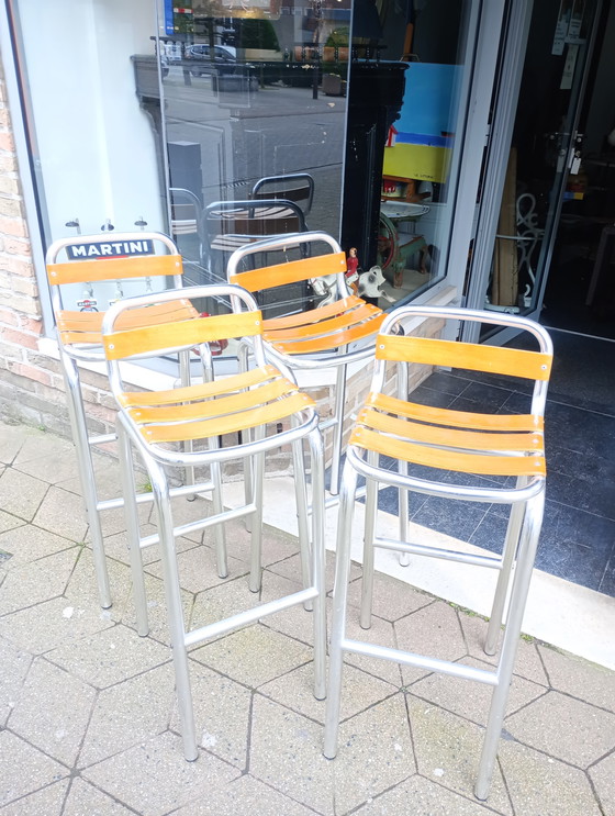 Image 1 of Indecasa outdoor chairs stool aluminium frame wood