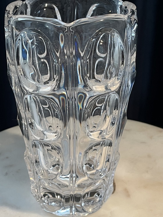 Image 1 of Vase vintage Sklo Union « Lens » style Mid-Century Modern