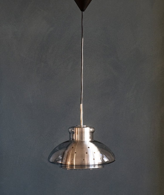 Image 1 of Vintage glass pendant lamp by Doria Leuchten