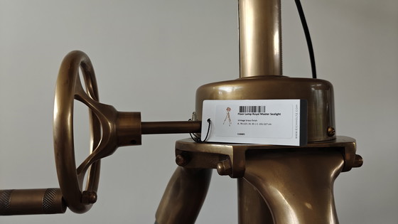Image 1 of Eichholtz Royal Master Sealight | Luxe Maritieme Vloerlamp in Vintage Messing