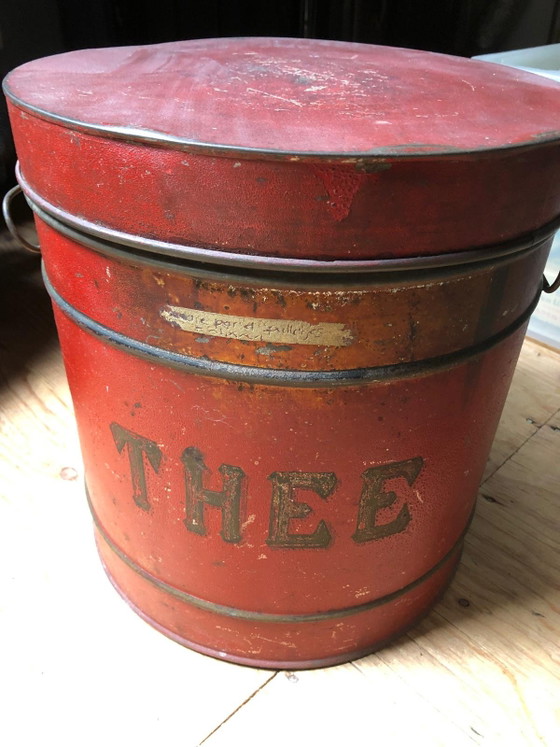 2 Grandes boîtes à café et à thé anciennes d'une épicerie – Objets déco, Metal (photo 6 of 6)