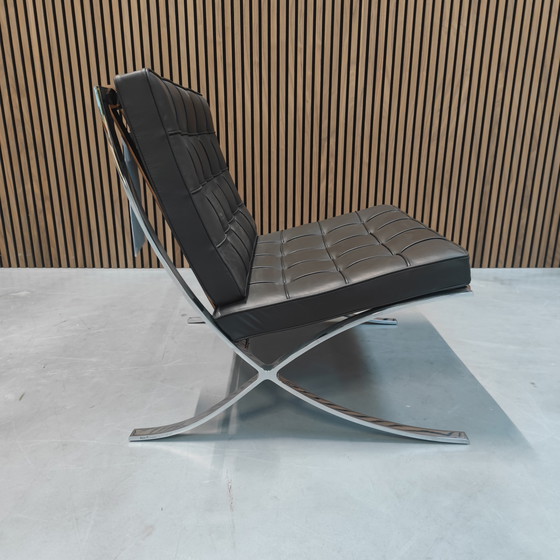 Image 1 of Sedia Knoll Barcelona - Volo in pelle nera