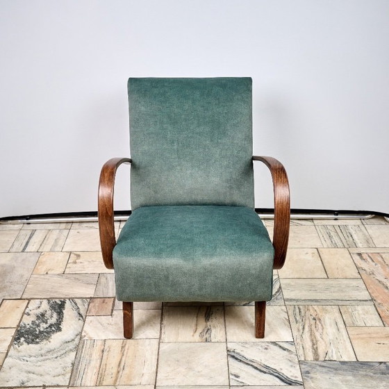 Image 1 of H 410 Sessel, entworfen von Jindrich Halabala, 1940er Jahre, Tschechoslowakei