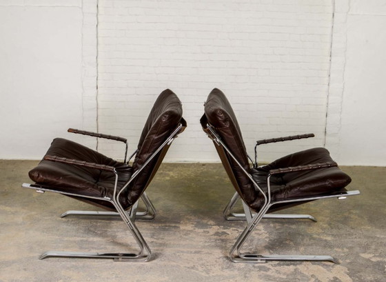 Image 1 of Rare Mid-Century Design 'Pirate' Easy Chair with Armrest by Elsa and Nordahl Solheim for Rykken. Norway, 1973.