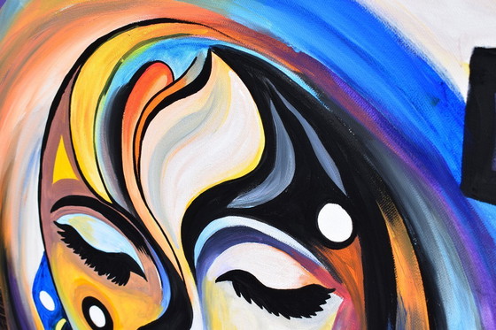 Image 1 of Original Painting "Yin and Yang" – Moder Symbolic Art (70x50 cm)