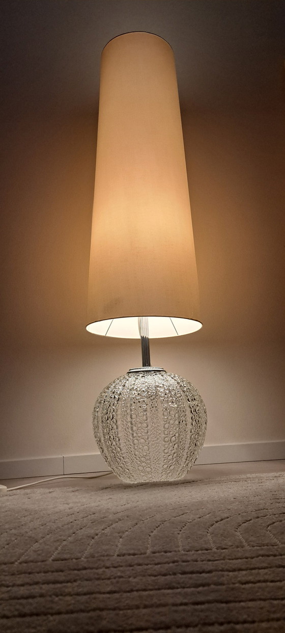 Image 1 of Floor lamp made of bubble glass by Hustadt, Germany, 1960s