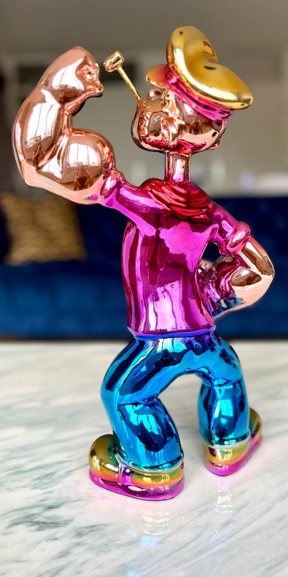 BIG POPEYE SCULPTURE POPART POP ART LUXURY MONEY Statue CARTOON pink Monopoly XL – Other (photo 4 of 6)