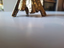 Vintage Horst Dalbeck messing kandelaar – brutalistisch ontwerp