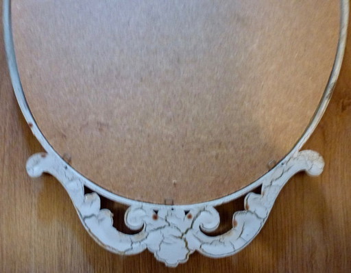 Design Oval Mirror Italian Vintage, 76 x 40 cm.