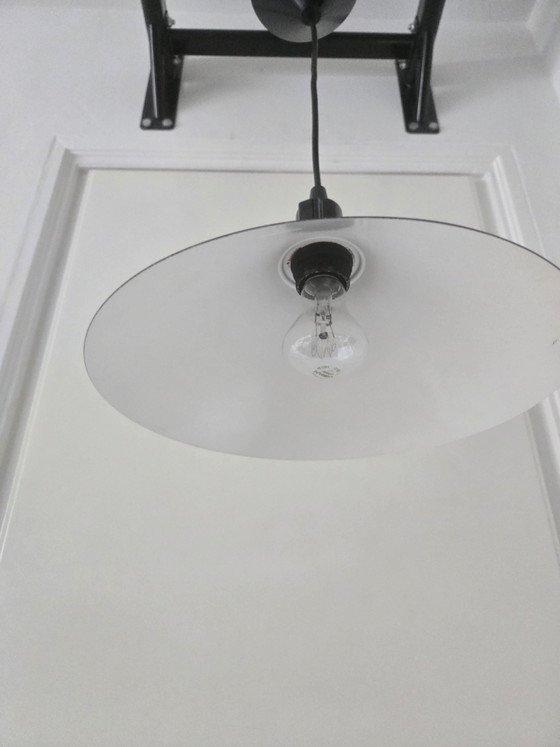 Image 1 of Lampada a sospensione conica marrone opaco anni '70/'80