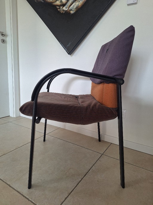 4 Chaises Avec Accoudoirs Vitra Figura – eetkamerstoelen, Aluminium (photo 2 of 5)