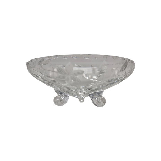 Coupe ronde en cristal taillé, 2e moitié du 20e siècle