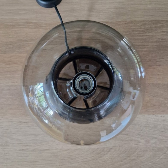 Image 1 of Lampe de table vintage Süssmuth Leuchten, verre fumé, lampe champignon, style futuriste