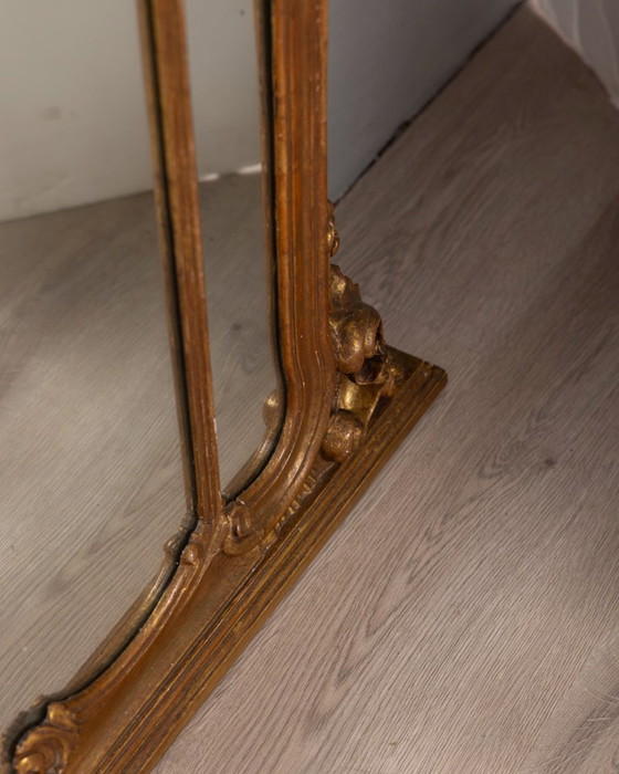 Image 1 of BAROKKE STIJL VERGULDE HOUTEN WANDSPIEGEL UIT HET BEGIN VAN DE 20E EEUW