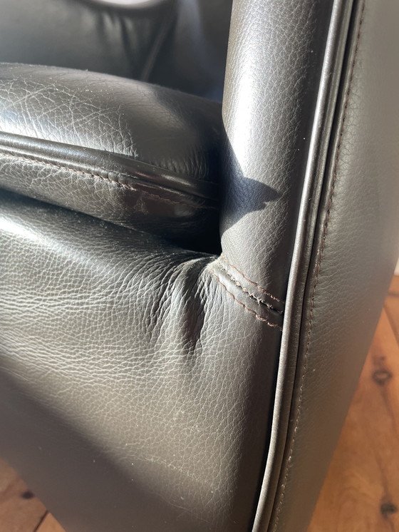 Image 1 of Fauteuil en cuir Wittmann Senta, marron foncé