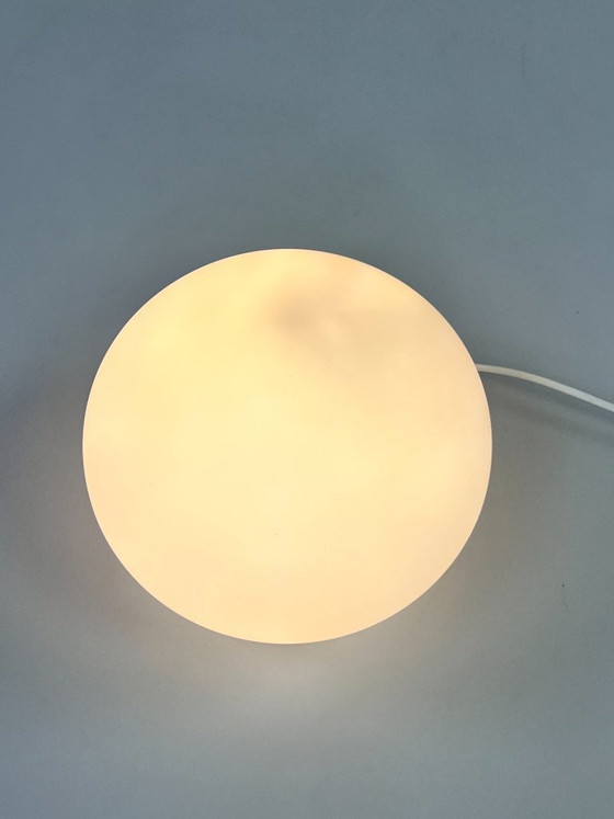 Vintage Milk Glass Table Lamp, Kare Design, Germany 1980s (photo 6 of 8)