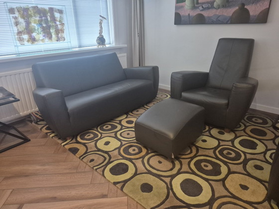Grey leather armchair, Label Van den Berg (photo 11 of 11)