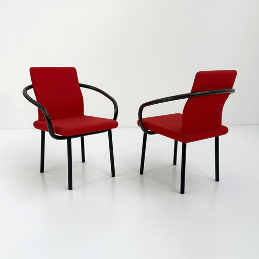 Red Mandarin Chair by Ettore Sottsass for Knoll, 1980s
