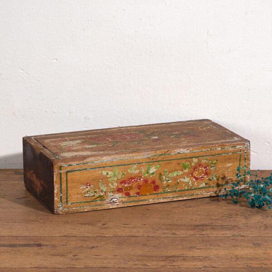 Scatola orientale antica gialla dipinta a mano (c.1900) #25 – Oggetti decorativi (photo 5 of 40)