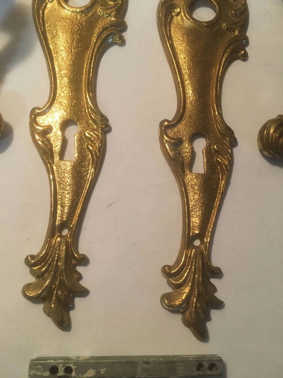 Louis xv style brass crutches and plaques – Decorative Objects, Vintage (photo 3 of 14)