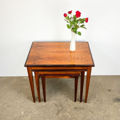 Set of 3 tables from Denmark, rosewood, 1960s