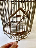 Ancienne cage à oiseau décorative en fer forgé