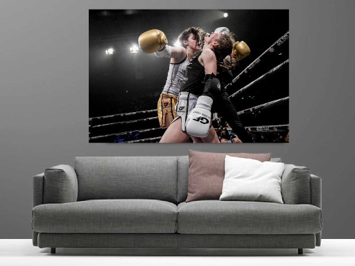 Foto stampata su plexiglass o alluminio / edizione limitata / Autografata / Incontro di boxe
