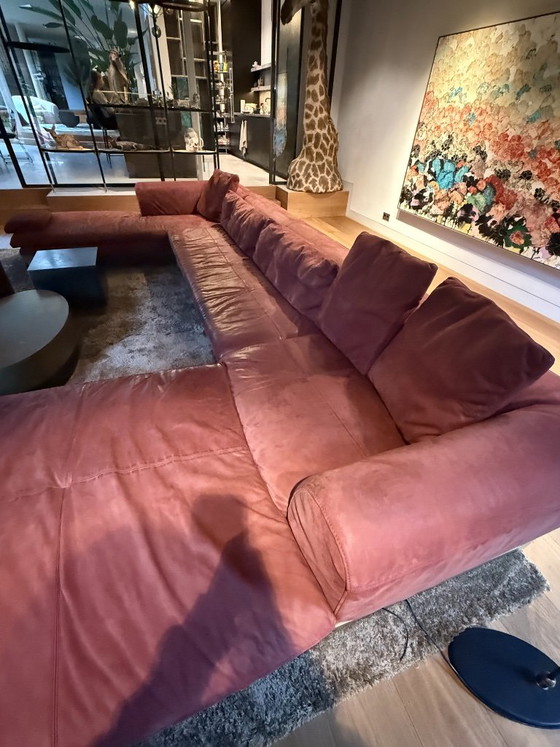 Baxter Viktor Vintage Style Suede Bank – Hoekbanken, Metal (photo 6 of 10)