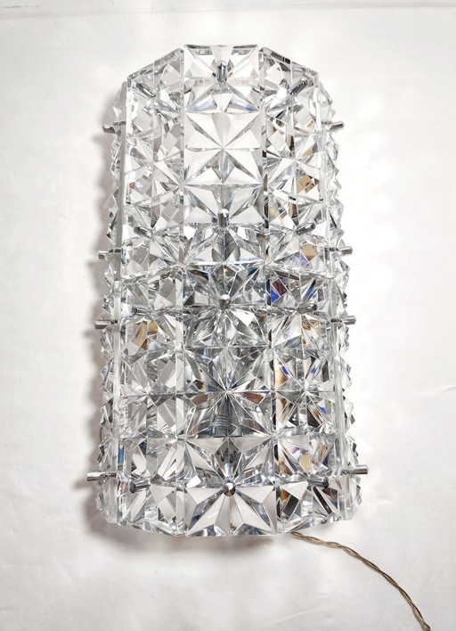 Applique da parete in cristallo. Germania, anni '70.