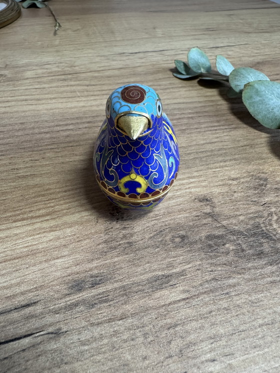 Image 1 of Vogelhaus aus Messing und Emaille