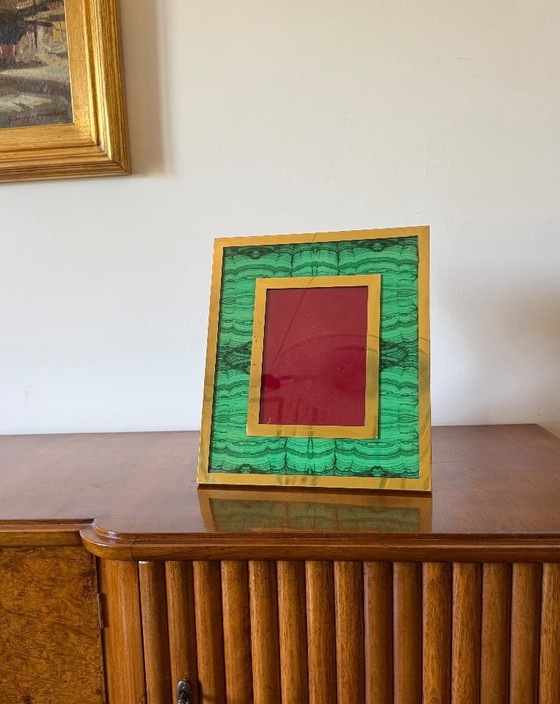 Cornice in finto malachite Mid-century, Italia anni '70 – Cornici, Ottone (photo 3 of 11)