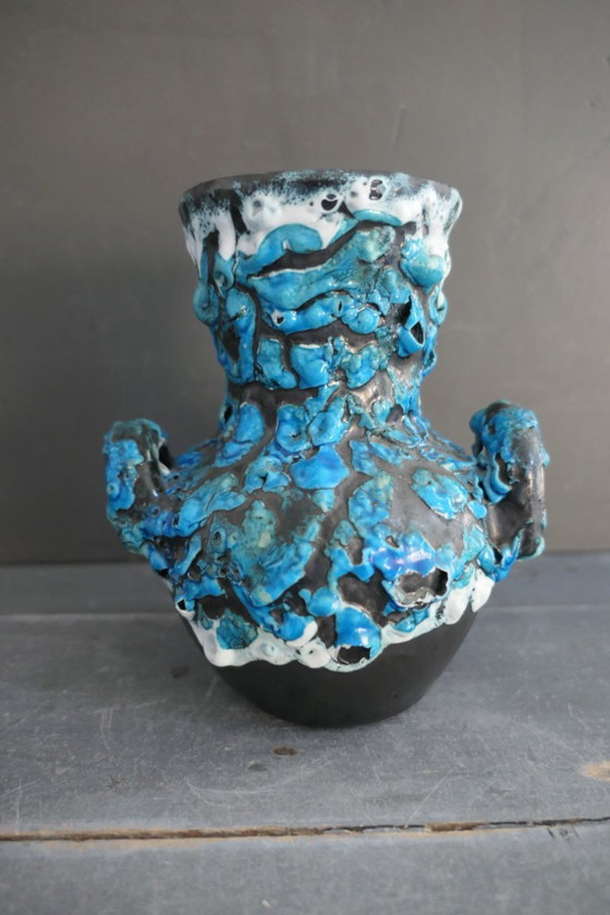 Vintage Émaux Des Glaciers Vase Charles Cart Cyclope – Ceramic (photo 3 of 6)