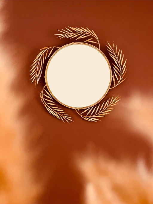 Unique! Ornate French Sun Mirror