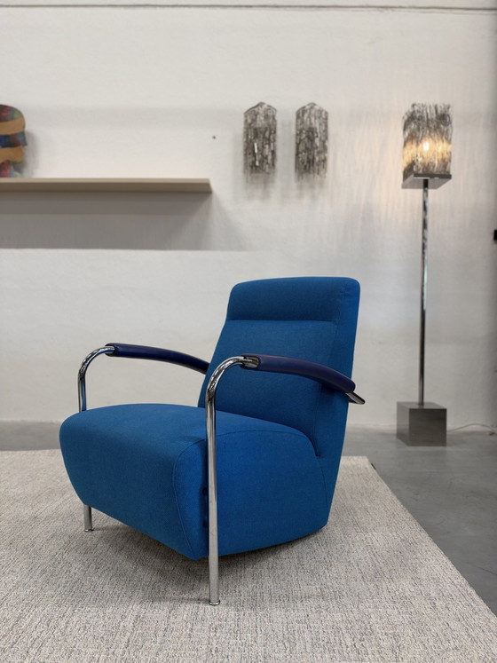 Leolux Scylla Hoog Sillón Tela azul – Sillones, Lana (photo 4 of 7)