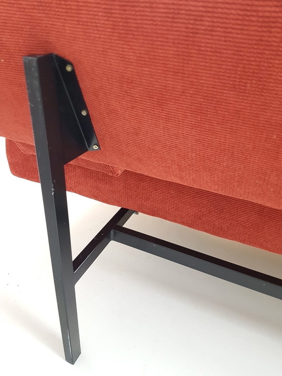 Image 1 of Gijs van der Sluis vintage | Divano letto Gispen | divano rosso pietra appena rivestito